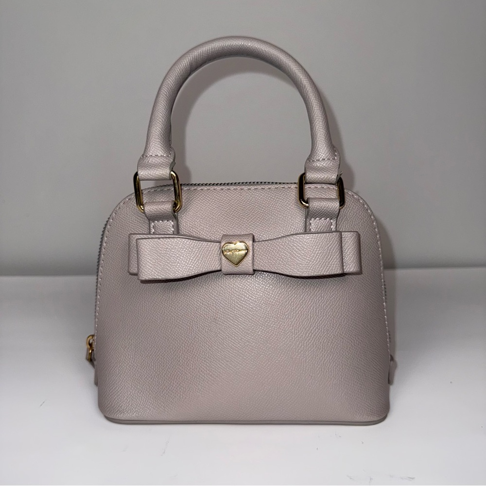 Betsey Johnson Ivory Crossbody Bag with Decorative Bow